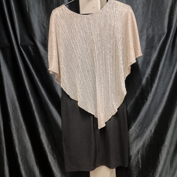 Enfocus Studio Black and Gold Asymmetrical Cocktail Dress - Picture 14 of 15